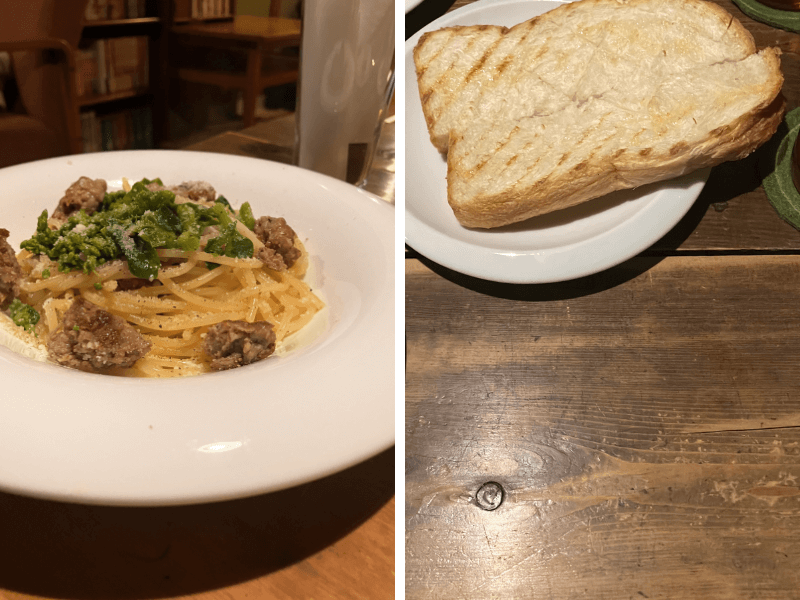 ランチのパスタセット一部