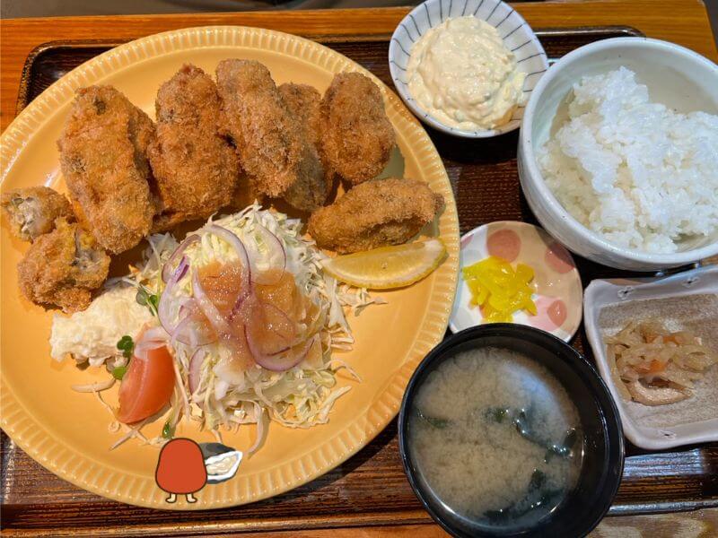 おおさかやのカキフライ定食
