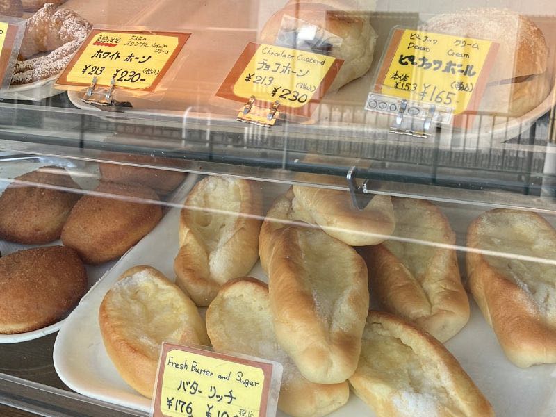 天狗堂のショーケース（ホワイトホーン・バターリッチ）