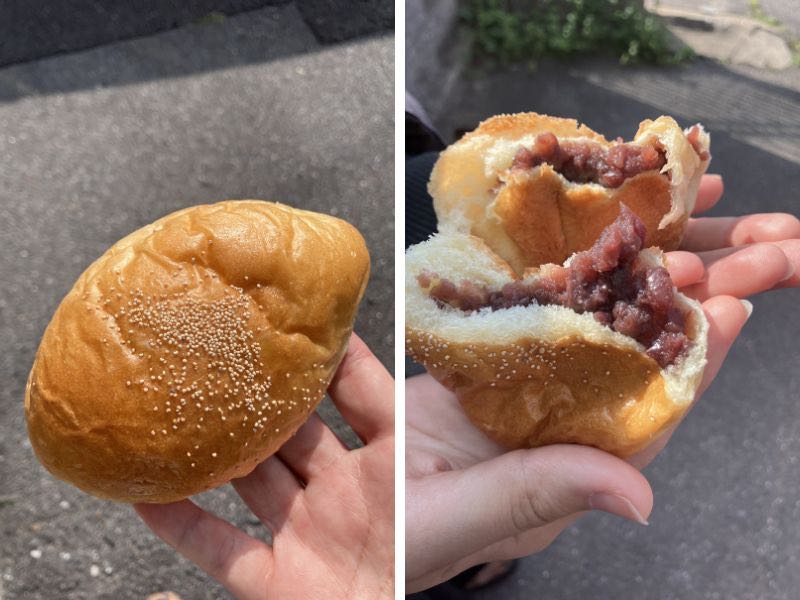天狗堂のあんパンと断面
