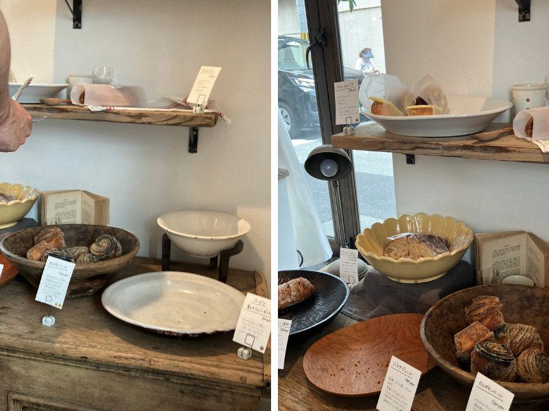 du painの店内のパン陳列
