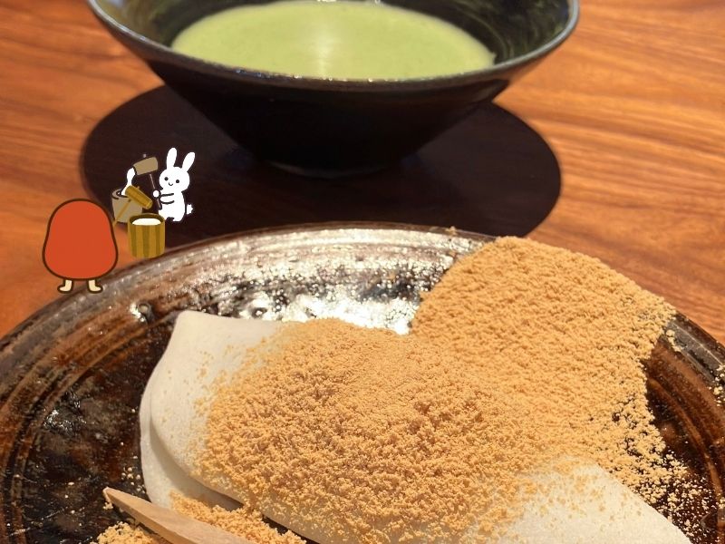 中村軒の麦代餅とお薄