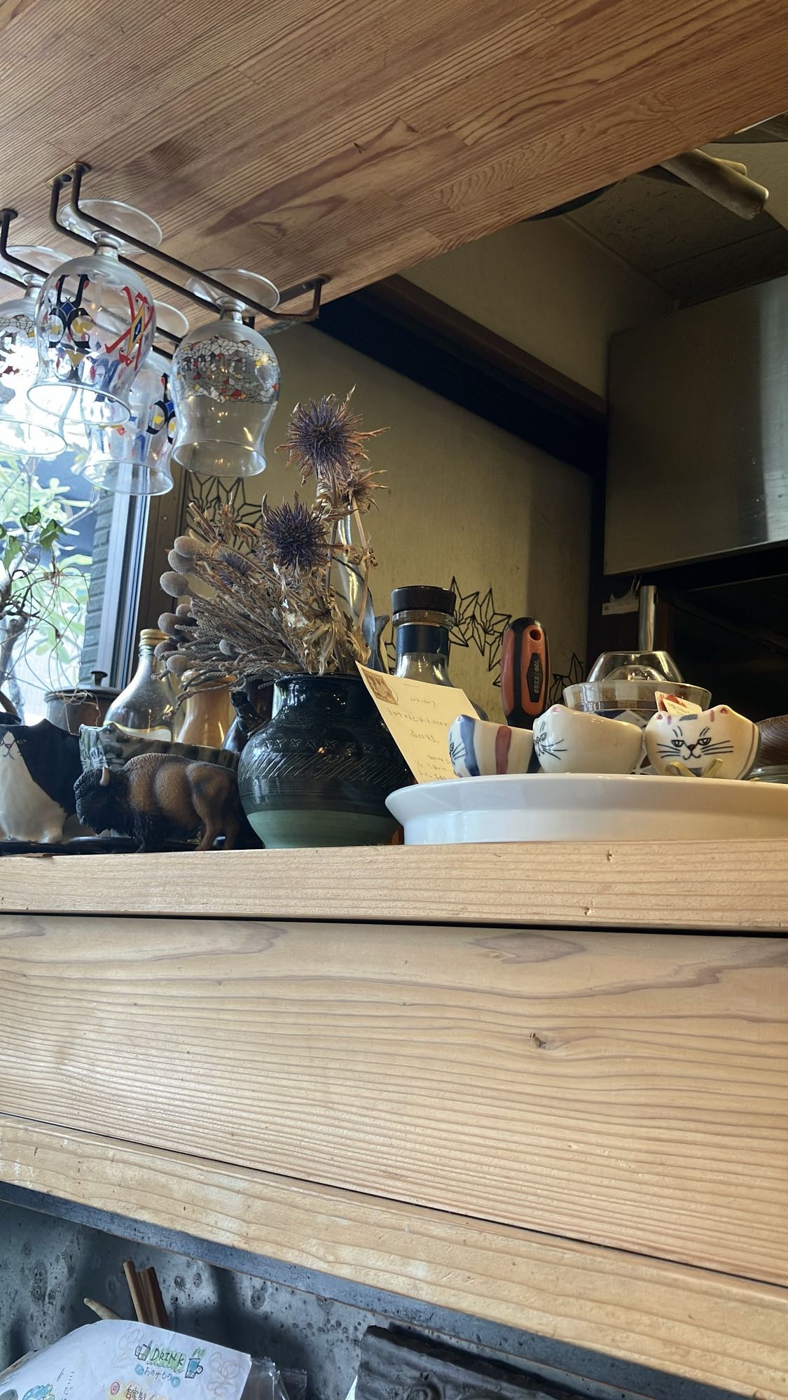 森林食堂のカウンター席